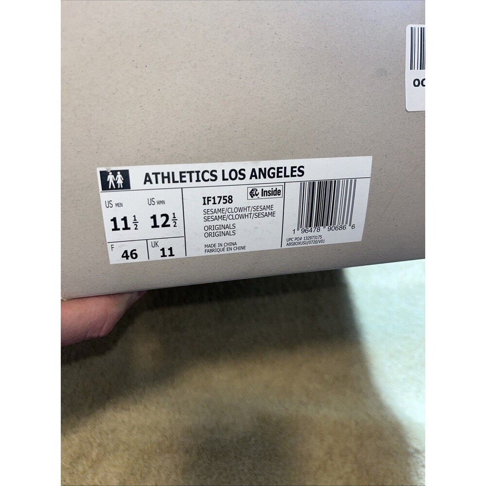 Size 11.5 - Fear of God Athletics x adidas Los Angeles Runner Sesame Cloud White - Picture 5 of 15